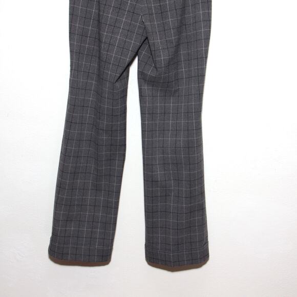 Vintage Dockers Y2K  Gray Plaid Cuffed Hem Trouser Pants Size 4 - Picture 6 of 9